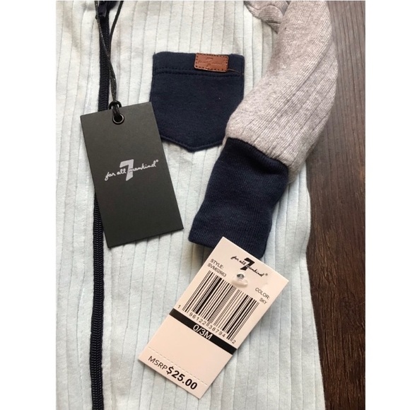 TWO 7 FOR ALL MANKIND YELLOW BABY FOOTSIES SIZE 0-3 MONTHS - Picture 4 of 7